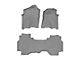 Weathertech Front and Rear Floor Liner HP; Gray (19-24 RAM 1500 Crew Cab w/o Rear Underseat Storage)