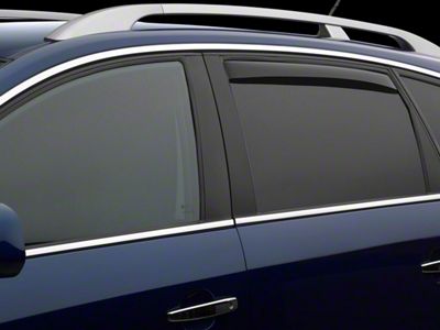 Weathertech Side Window Deflectors; Rear; Dark Smoke (19-24 RAM 1500 Crew Cab)