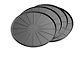 Weathertech 12-Inch Round Coaster Set; Black