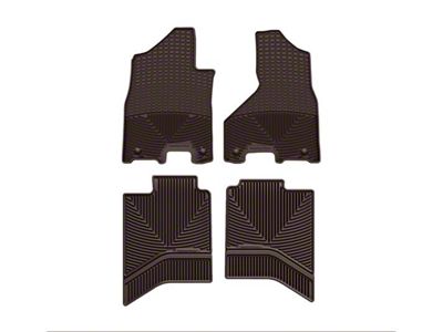 Weathertech All-Weather Front and Rear Rubber Floor Mats; Cocoa (19-24 RAM 2500 Crew Cab w/o PTO Kit)