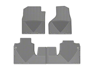 Weathertech All-Weather Front and Rear Rubber Floor Mats; Gray (12-18 RAM 2500 Mega Cab)