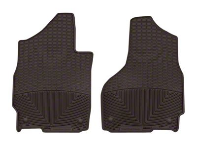 Weathertech All-Weather Front Rubber Floor Mats; Cocoa (19-24 RAM 2500 Regular Cab w/o PTO Kit)