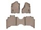 Weathertech DigitalFit Front and Rear Floor Liners; Tan (19-24 RAM 2500 Crew Cab w/ Front Bench Seat)