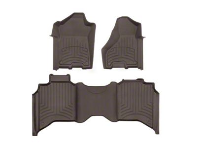 Weathertech Front and Rear Floor Liner HP; Cocoa (19-24 RAM 2500 Crew Cab w/o Power Take Off)