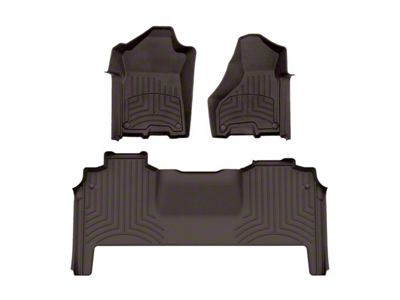 Weathertech Front and Rear Floor Liner HP; Cocoa (19-24 RAM 2500 Mega Cab w/ Front Bucket Seats & w/o Power Take Off)