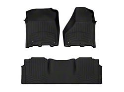 Weathertech Front and Rear Floor Liner HP; Black (12-18 RAM 2500 Mega Cab w/ Full-Length Center Console)