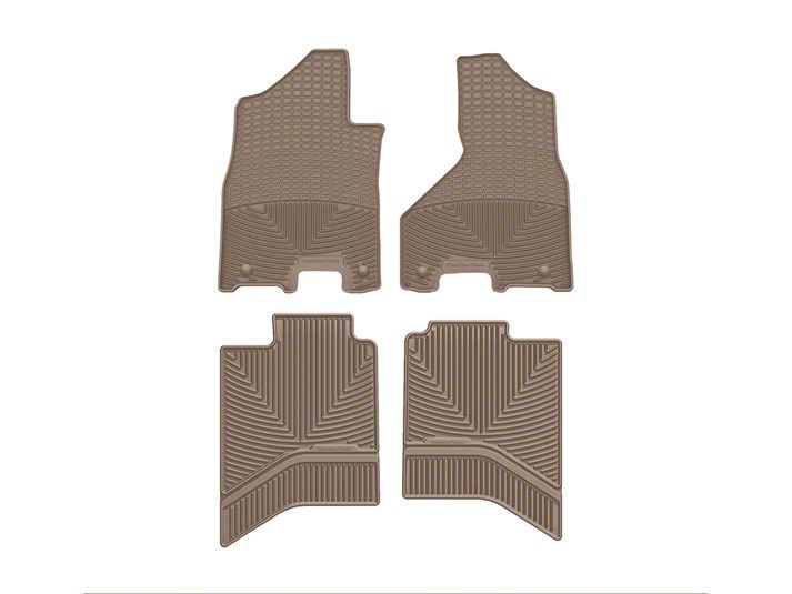 Weathertech RAM 3500 All-Weather Front and Rear Rubber Floor Mats; Tan ...