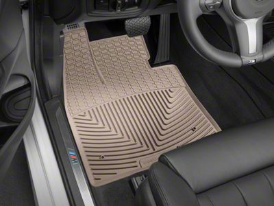 Weathertech All-Weather Front Rubber Floor Mats; Tan (19-24 RAM 3500 Crew Cab, Mega Cab w/o PTO Kit)