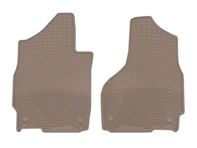 Weathertech All-Weather Front Rubber Floor Mats; Tan (19-24 RAM 3500 Regular Cab w/o PTO Kit)