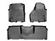 Weathertech DigitalFit Front and Rear Floor Liners; Black (12-18 RAM 3500 Mega Cab w/ Armrest Console)