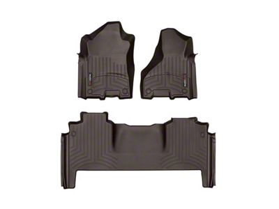Weathertech DigitalFit Front and Rear Floor Liners; Cocoa (19-24 RAM 3500 Mega Cab w/ Front Bucket Seats)
