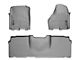 Weathertech DigitalFit Front and Rear Floor Liners; Gray (12-18 RAM 3500 Mega Cab w/ Armrest Console)