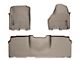 Weathertech DigitalFit Front and Rear Floor Liners; Tan (12-18 RAM 3500 Mega Cab w/ Armrest Console)