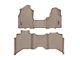Weathertech DigitalFit Front Over the Hump and Rear Floor Liners; Tan (19-24 RAM 3500 Crew Cab w/ Front Bench Seat & w/o PTO Kit & Manual Floor 4x4 Shifter)