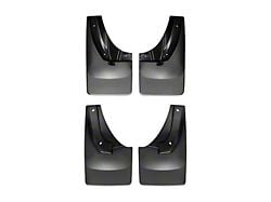 Weathertech No-Drill Mud Flaps; Front and Rear; Black (14-18 RAM 3500 SRW w/o OE Fender Flares)