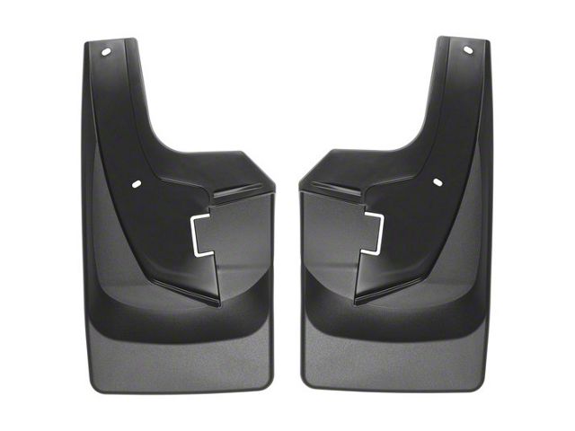 Weathertech No-Drill Mud Flaps; Rear; Black (19-24 RAM 3500 SRW)