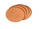 Weathertech 10-Inch Round Coaster Set; Terracotta