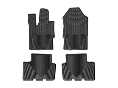 Weathertech All-Weather Front and Rear Rubber Floor Mats; Black (19-23 Ranger SuperCab)