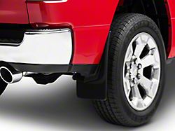 Weathertech No-Drill Mud Flaps; Rear; Black (19-24 RAM 1500 w/o OE Flares)