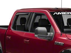 Weathertech Side Window Deflectors; Rear; Dark Smoke (15-20 F-150 SuperCab, SuperCrew)