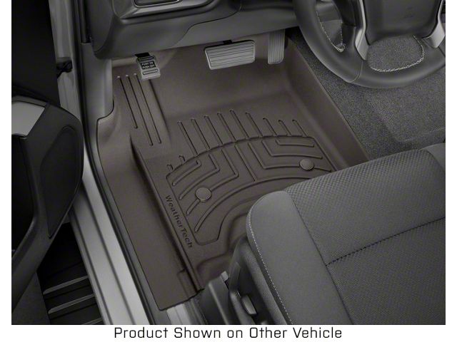 Weathertech Front Floor Liner HP; Cocoa (14-18 Sierra 1500 w/o Floor Shifter)