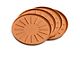 Weathertech 4-Inch Round Coaster Set; Terracotta