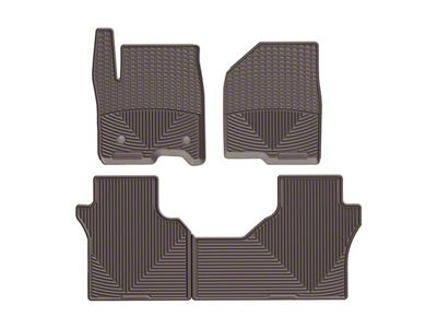 Weathertech All-Weather Front and Rear Rubber Floor Mats; Cocoa (19-24 Sierra 1500 Double Cab)