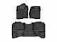 Weathertech DigitalFit Front and Rear Floor Liners; Black (07-13 Sierra 1500 Extended Cab w/ Floor Shifter)
