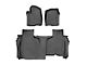 Weathertech DigitalFit Front and Rear Floor Liners; Black (19-24 Sierra 1500 Double Cab w/ Front Bench Seats & w/o Rear Underseat Storage)