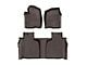 Weathertech DigitalFit Front and Rear Floor Liners; Cocoa (19-24 Sierra 1500 Crew Cab w/ Front Bucket Seats & Rear Underseat Storage)