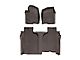 Weathertech DigitalFit Front and Rear Floor Liners; Cocoa (19-24 Sierra 1500 Crew Cab w/ Front Bucket Seats & w/o Rear Underseat Storage)