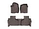 Weathertech DigitalFit Front and Rear Floor Liners; Cocoa (19-24 Sierra 1500 Double Cab w/ Front Bucket Seats & Rear Underseat Storage)