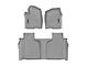 Weathertech DigitalFit Front and Rear Floor Liners; Gray (19-24 Sierra 1500 Crew Cab w/ Front Bucket Seats & Rear Underseat Storage)