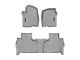 Weathertech DigitalFit Front and Rear Floor Liners; Gray (19-24 Sierra 1500 Double Cab w/ Front Bucket Seats & Rear Underseat Storage)