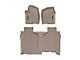 Weathertech DigitalFit Front and Rear Floor Liners; Tan (19-25 Sierra 1500 Crew Cab w/ Front Bucket Seats & w/o Rear Underseat Storage)