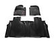 Weathertech Front and Rear Floor Liner HP; Black (19-24 Sierra 1500 Crew Cab w/ Front Bucket Seats & Rear Underseat Storage)