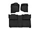 Weathertech Front and Rear Floor Liner HP; Black (07-13 Sierra 1500 Crew Cab w/o Floor Shifter, Excluding Hybrid)