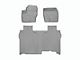 Weathertech Front and Rear Floor Liner HP; Gray (19-24 Sierra 1500 Crew Cab w/ Front Bench Seat & w/o Rear Underseat Storage)