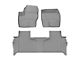 Weathertech Front and Rear Floor Liner HP; Gray (19-24 Sierra 1500 Double Cab w/ Front Bucket Seats & Rear Underseat Storage)