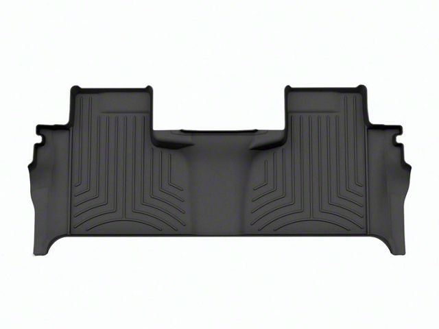 Weathertech Rear Floor Liner HP; Black (19-24 Sierra 1500 Double Cab w/ Front Bench Seat & Rear Underseat Storage)