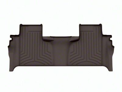 Weathertech Rear Floor Liner HP; Cocoa (19-24 Sierra 1500 Double Cab w/ Front Bench Seat & Rear Underseat Storage)