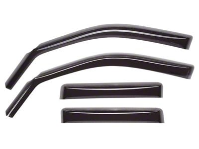 Weathertech Side Window Deflectors; Front and Rear; Dark Smoke (14-18 Sierra 1500 Double Cab)