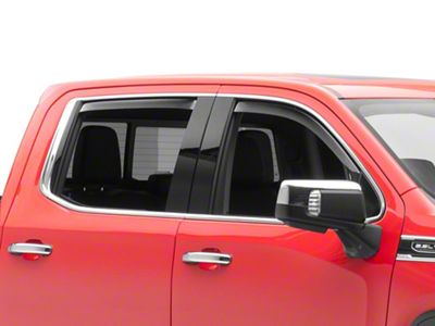 Weathertech Side Window Deflectors; Front and Rear; Dark Smoke (19-25 Sierra 1500 Crew Cab)