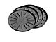 Weathertech 4-Inch Round Coaster Set; Black