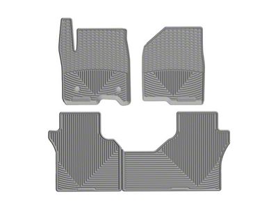 Weathertech All-Weather Front and Rear Rubber Floor Mats; Gray (20-24 Sierra 2500 HD Double Cab)