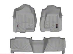 Weathertech DigitalFit Rear Floor Liner; Gray (01-06 Sierra 2500 HD Crew Cab)