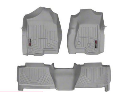 Weathertech DigitalFit Rear Floor Liner; Gray (01-06 Sierra 2500 HD Crew Cab)