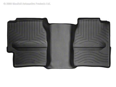 Weathertech DigitalFit Rear Floor Liner with Underseat Coverage; Black (01-06 Sierra 2500 HD Extended Cab)