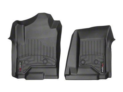 Weathertech DigitalFit Front Floor Liners for Vinyl Floors; Black (15-19 Sierra 2500 HD Crew Cab)