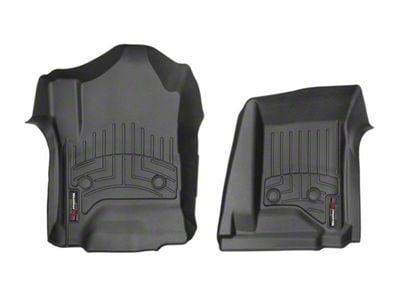 Weathertech DigitalFit Front Floor Liners for Vinyl Floors; Black (15-19 Sierra 2500 HD Crew Cab)